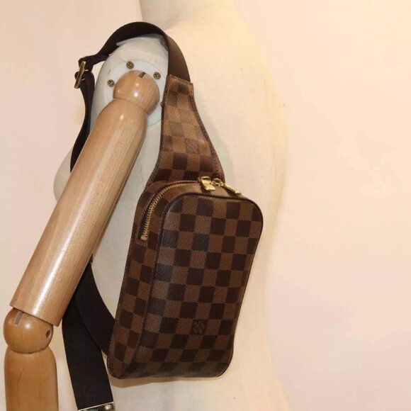 LOUIS VUITTON Damier Ebene Geronimos Shoulder Bag N51994 LV Auth - Picture 1 of 16